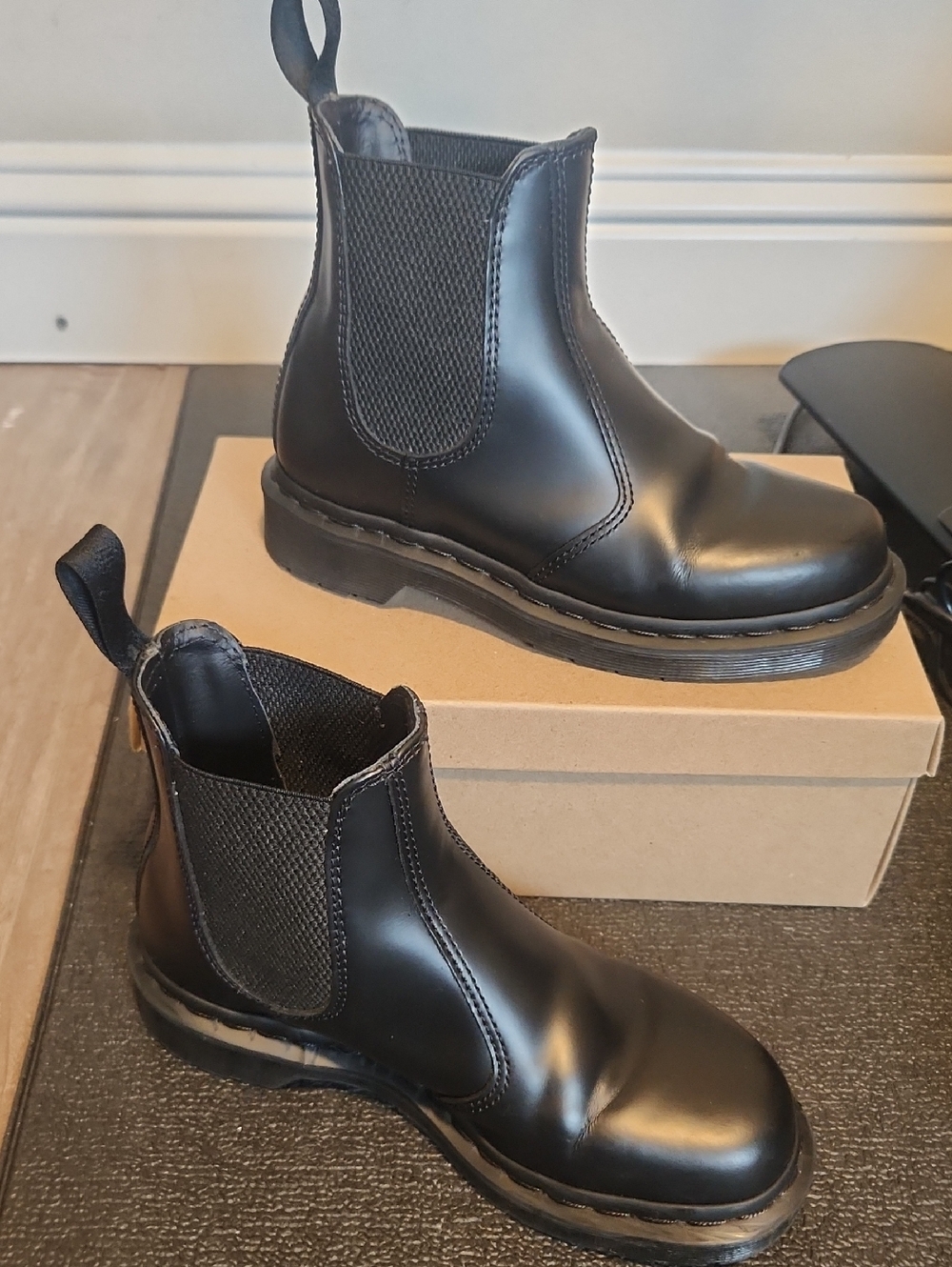 Dr. Martens Black Leather Ankle Boots